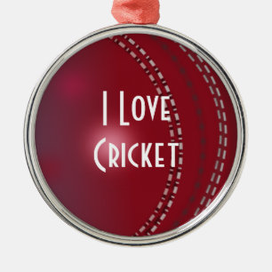 Ornement En Métal I Love Cricket, design personnalisé,