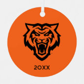 Ornement En Métal Idaho State University Bengals Spirit Design (Recto)