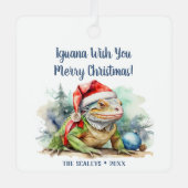 Ornement En Métal Iguana vous souhaite un joyeux Noël (Recto)