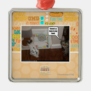 Ornement En Métal Il y a des lièvres en ma nourriture