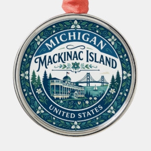 Ornement En Métal Île Mackinac Michigan