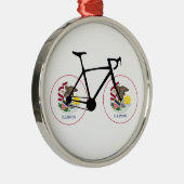 Ornement En Métal Illinois Flag Cycling (Droite)