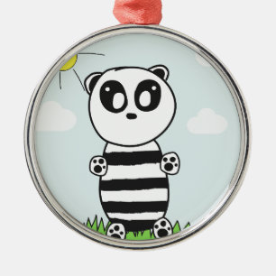 Ornement En Métal Illustration de Panda Mignon