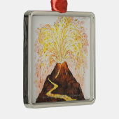 Ornement En Métal Illustration de volcan éclatant (Droite)