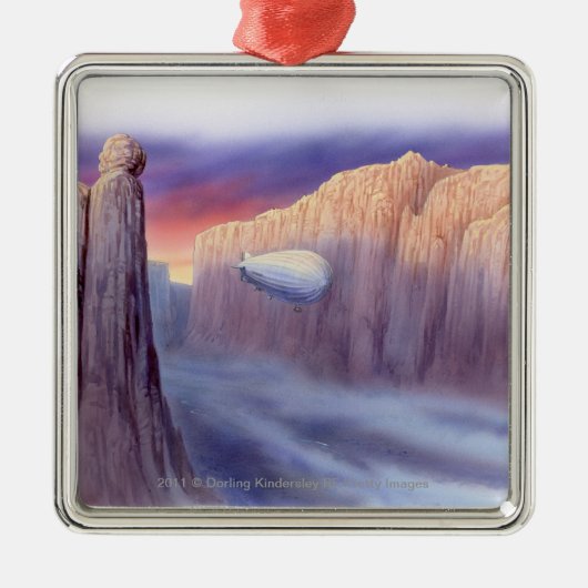 Ornement En Métal Illustration d'un déplacement de dirigeable (Devant)