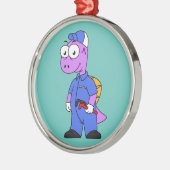 Ornement En Métal Illustration D'Un Plomber Spinosaurus. (Gauche)