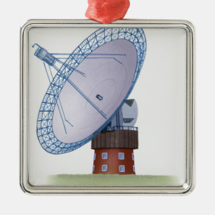 Ornement En Métal Illustration d'un radiotélescope
