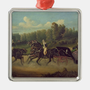 Ornement En Métal Impératrice Eugenie et Reine Victoria dans