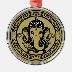 Ornement En Métal Impression d'art hindou sur le thème de Ganesha