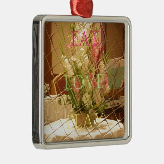 Ornement En Métal Impression des fleurs reflétées (Droite)