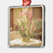 Ornement En Métal Impression des fleurs reflétées (Gauche)