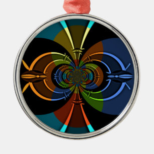 Ornement En Métal Impression d'une éclatement de couleur Abstraite
