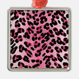 Ornement En Métal Impression guépard rose RAB Rockabilly