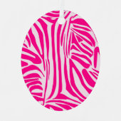 Ornement En Métal Impression zèbre rose (Recto)