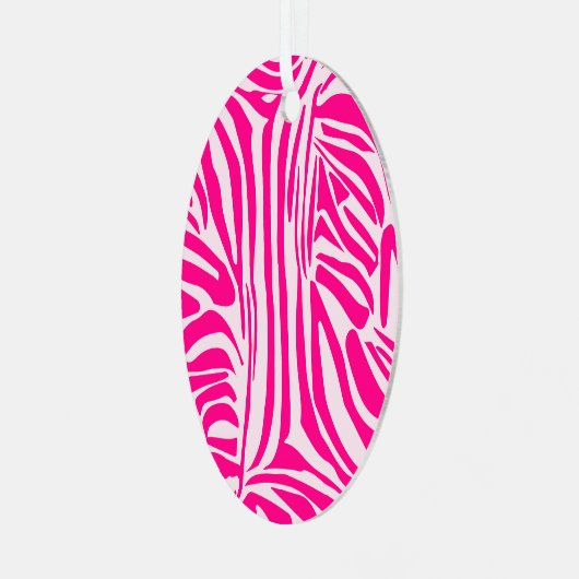 Ornement En Métal Impression zèbre rose (Avant gauche)