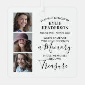 Ornement En Métal In Love Memory 3 Photo Christmas (Verso)