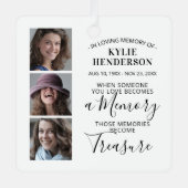 Ornement En Métal In Love Memory 3 Photo Christmas (Recto)