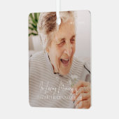 Ornement En Métal In Love Memory Modern Elegant Photo Memorial (Avant gauche)