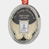 Ornement En Métal In Loving Memory Photo Memorial Diamond Look Meta (Gauche)