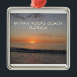 Ornement En Métal Indian Rocks Beach Floride Sunset<br><div class="desc">photo de Patricia Merewether</div>