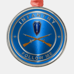 Ornement En Métal INFANTERIE VÉTÉRAN Noël
