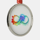 Ornement En Métal Infinity avec Rainbow Jellyfish (Droite)