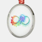 Ornement En Métal Infinity avec Rainbow Jellyfish (Gauche)
