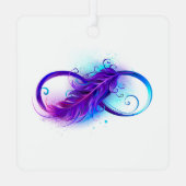 Ornement En Métal Infinity with purple feather (Verso)
