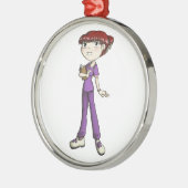 Ornement En Métal Infirmière (Gauche)