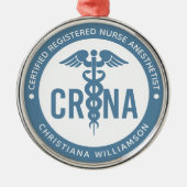 Ornement En Métal Infirmière anesthésiste certifiée CRNA personnalis (Devant)