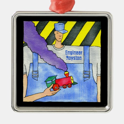 Ornement En Métal Ingénieur de train de Choo Choo (Devant)