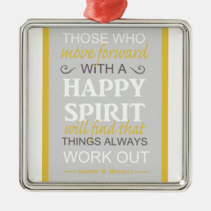 Ornement En Métal inspirationnel gordon b hinckley