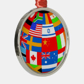 Ornement En Métal international drapeaux globe terrestre (Droite)