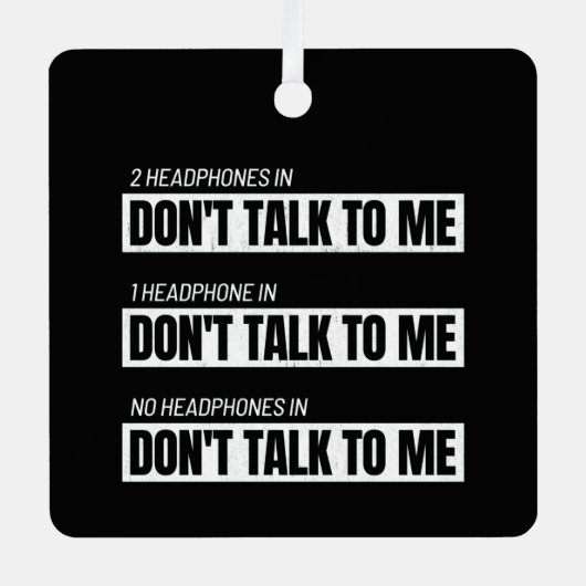 Ornement En Métal Introvertir Mèmes - Blagues Humours sarcastiques - (Recto)