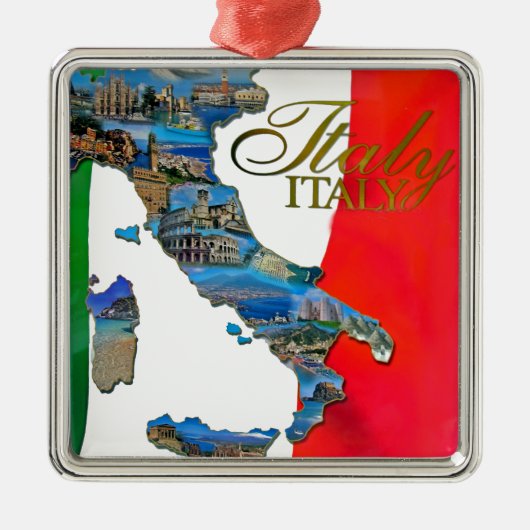 Ornement En Métal Italienne la "botte " (Devant)