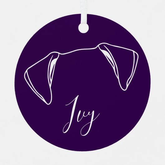 Ornement En Métal Ivy Ornament (Paw Prints) (Recto)