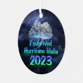 Ornement En Métal J'ai survécu au cyclone Idalia 2023 (Avant gauche)