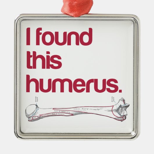Ornement En Métal J'ai trouvé cet humerus (Devant)