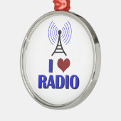 Ornement En Métal J'aime la radio (Gauche)