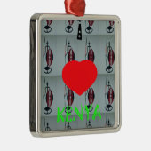 Ornement En Métal J'aime le Kenya (Droite)