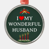 Ornement En Métal J'aime ma merveilleuse femme, Noël, (Devant)