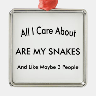 Ornement En Métal J'aime mes serpents