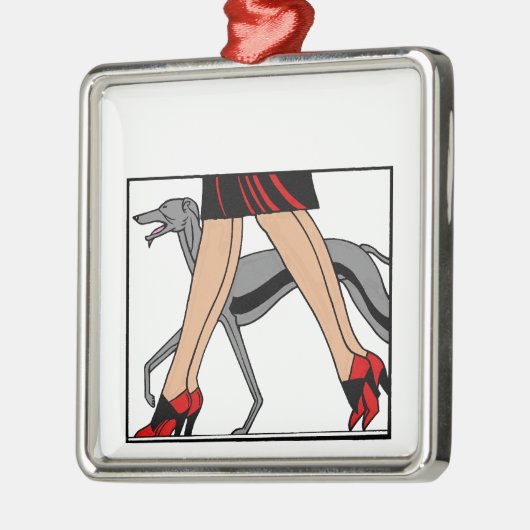 Ornement En Métal Jambes Art déco femmes Greyhound Whippet Chien R (Gauche)