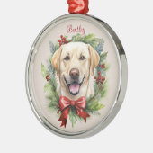 Ornement En Métal Jaune Labrador Retreiver Noël Pet Memorial (Gauche)