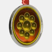 ORNEMENT EN MÉTAL JAUNE ORANGE AGATE GEMSTONE MON (Droite)