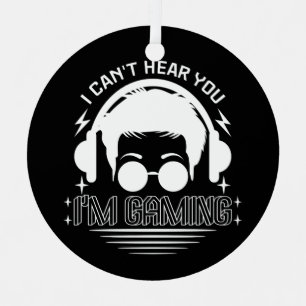 Ornement En Métal Je ne peux pas vous entendre Je suis Jeu amusant J