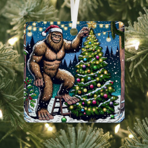 Ornement En Métal Je vous souhaite un Noël légendaire Funny Bigfoot