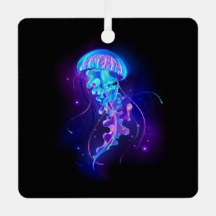 Ornement En Métal Jellyfish éclatante couleur