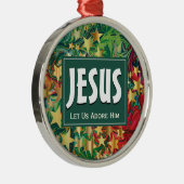 Ornement En Métal JÉSUS Adorons-Le Noël (Droite)