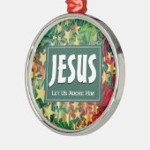 Ornement En Métal JÉSUS Adorons-Le Noël (Gauche)